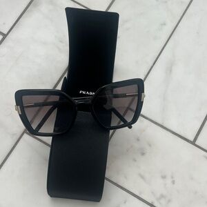 Prada Black Oversized Cat-Eye Sunglasses